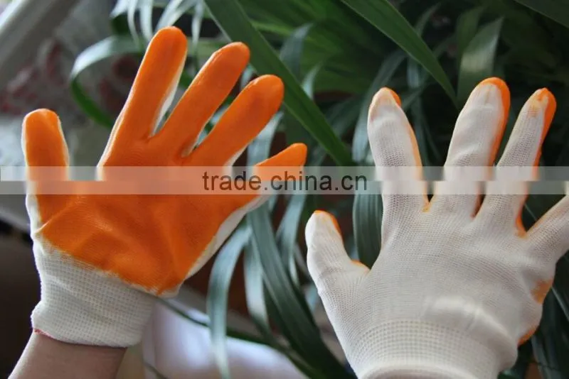 cheapest price pvc dipping safety gloves with 13 gauge polyester