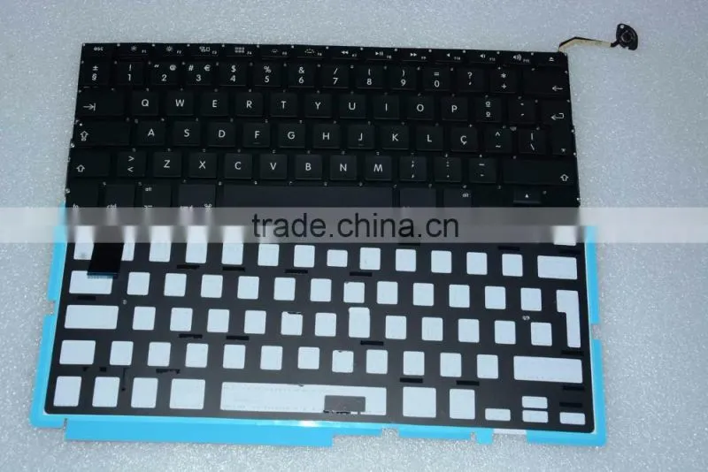 Portuguese Design Laptop keyboard Replacement LED Backlight Lighting For Macbook Pro A1286 2008-2012