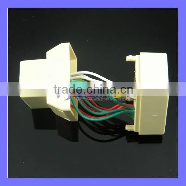 RJ45 Connector CAT 5 LAN Ethernet Splitter Adapter modular plug