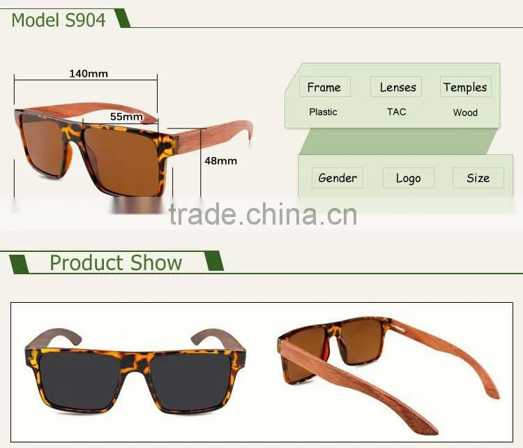2015 OEM Bamboo Wooden Polarized Sunglasses Cheap Wholesale Sunglasses China Custom Logo Promotional Sunglasses Factory