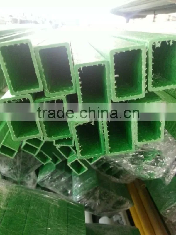 Fiberglass rectangular or trapezoid tube with pultrusion