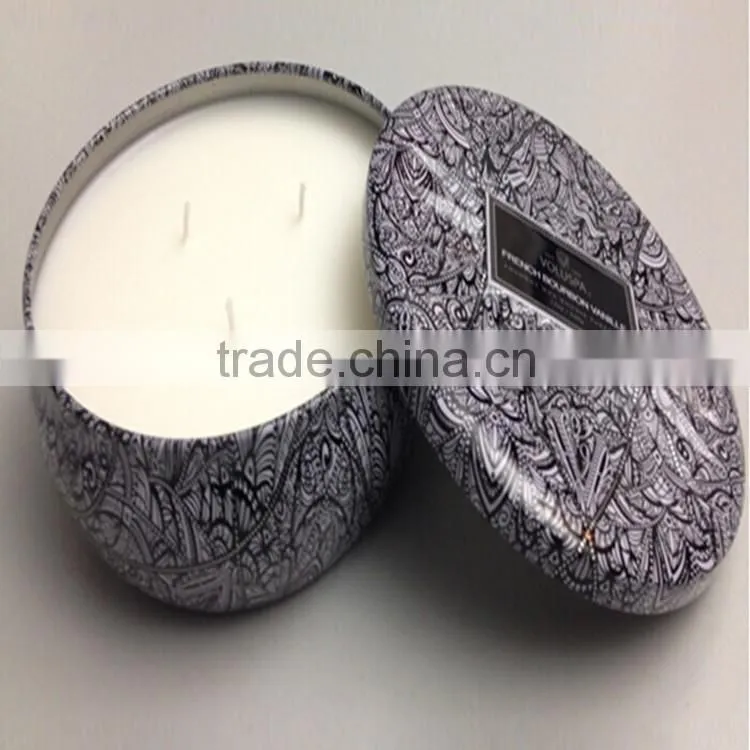 12OZ metal tin candle/scented tin candle with custom printing logo