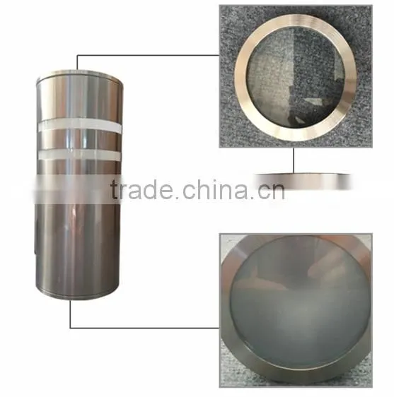 Modern Brushed Nickel Finish Waterproof Outdoor Wall Lamp