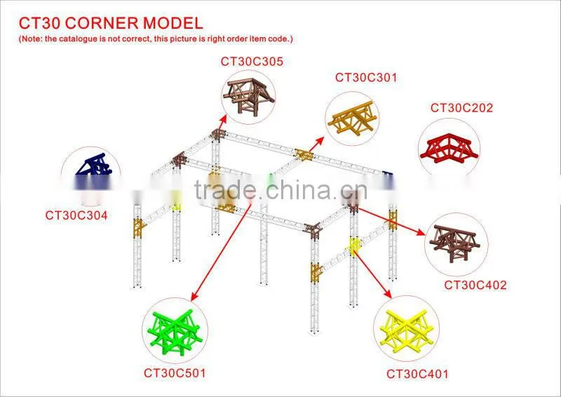 spigot aluminum corner truss CS30C404