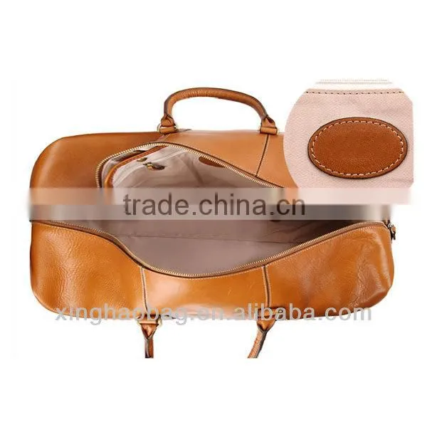 Latest men leather designer travel bag with high quality convenient carrying waterproof duffel bag