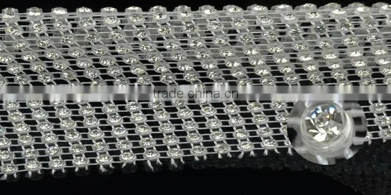 Elastic stretch clear and clear AB rhinestone trimming in rolls 4.7''X10 yards