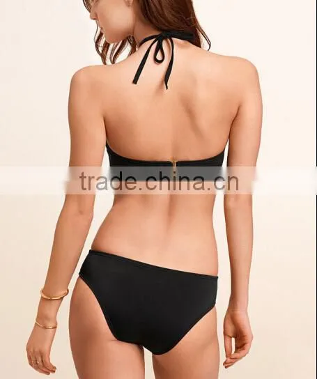 Vintage black brazilian beach bikini
