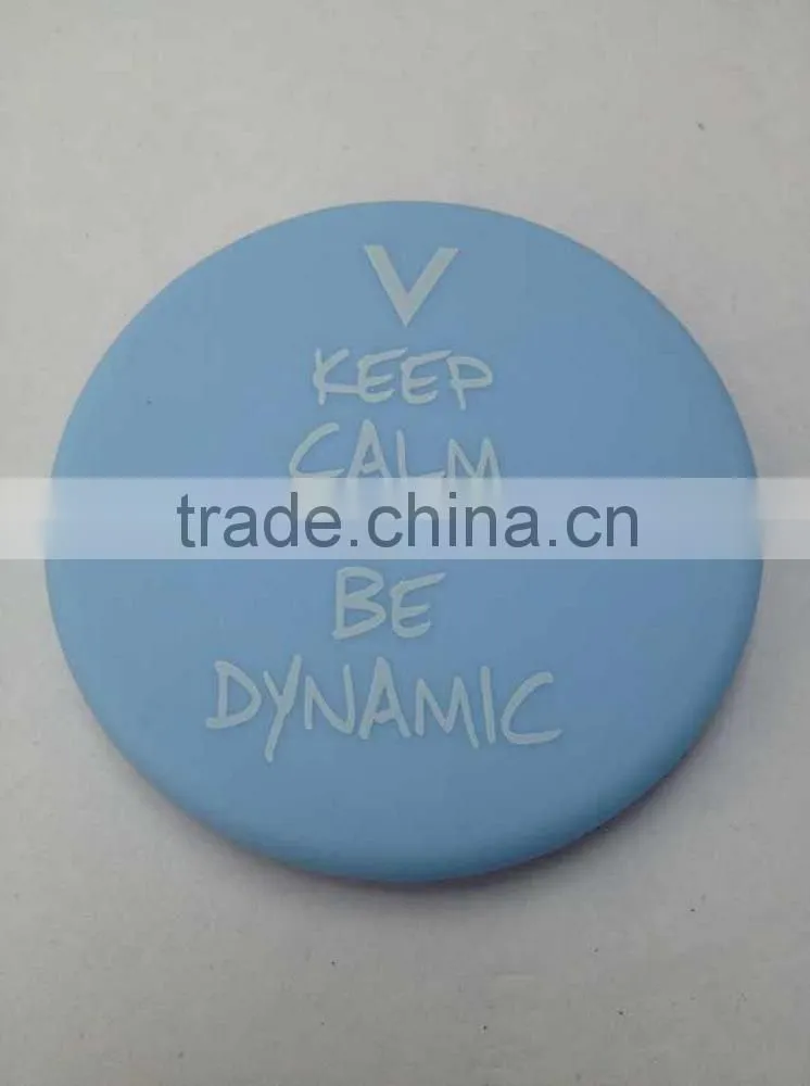 double side round cosmetic mirror with logo printing