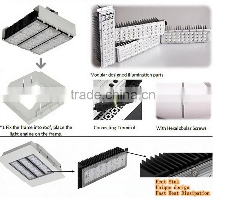 Factory Customized Modular LED Canopy Light for Gas Station