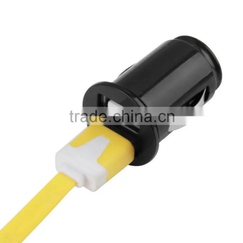 Micro Auto Universal Dual 2 Port USB Car Charger For iPhone iPad iPod 3.1A Mini Car Charger Adapter / Cigar Socket Black