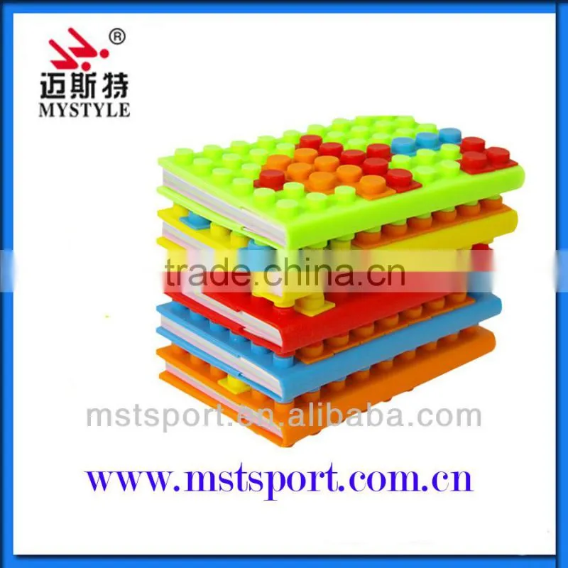 2015 fashion new popular block silicone note book cover