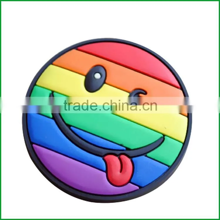 Lovely soft pvc smiling face design fridge sticker