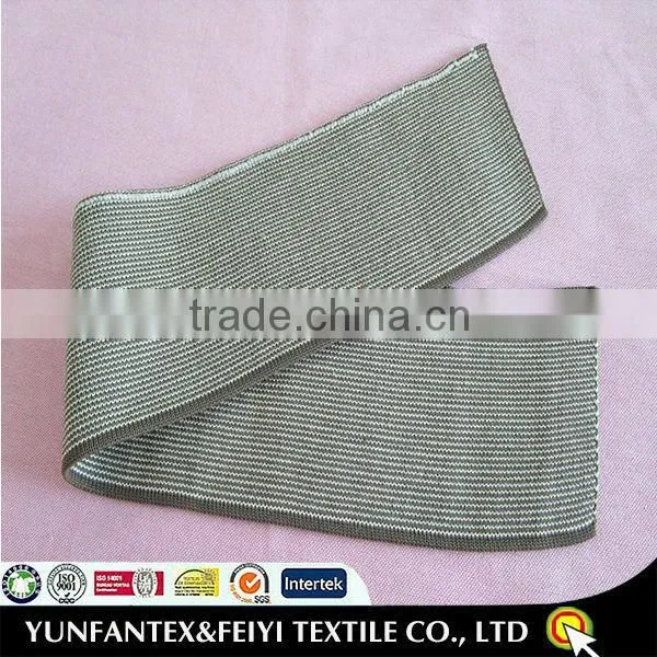 2015 latest Italy design 100 cotton 2x2 jacket style heavy knitted striped rib for collar waistband