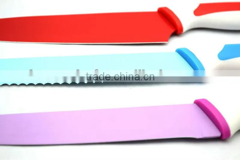 5pcs Non-stick stainless steel Color kitchen Knife Set