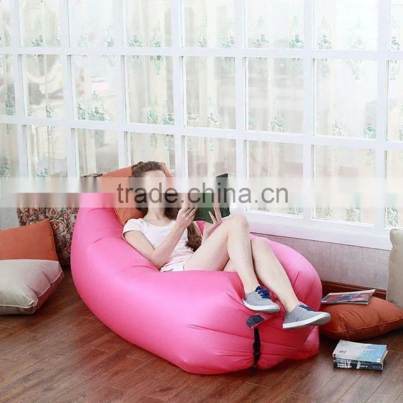 Outdoor Inflatable Sleeping Bag Mat Pinic Air Mattress Bed Beach Sofa