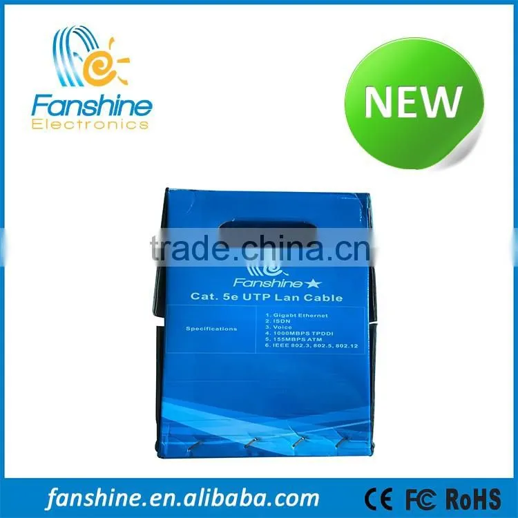 Fanshine Conductor 0.52mm 4 Pairs 05M/Roll CCA UTP Cat5e Cable