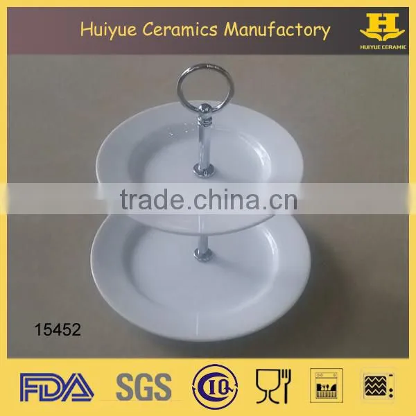 Ceramic 2-tierd party plates, cake ceramic plate