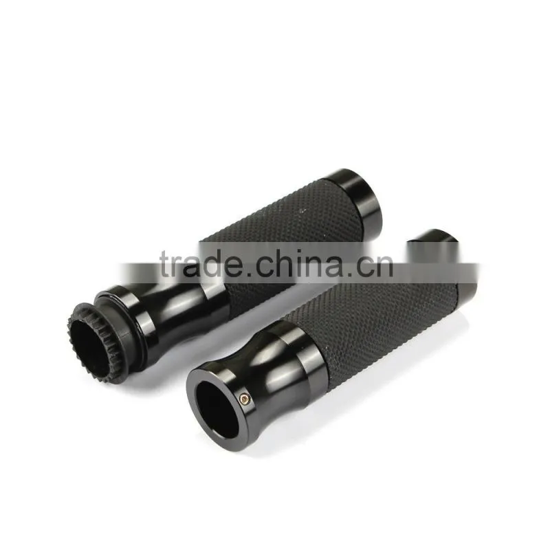 Soto Racing - 22mm Universal Motorcycle CNC Handle bar / Handlebar Grips leather and aluminum Material