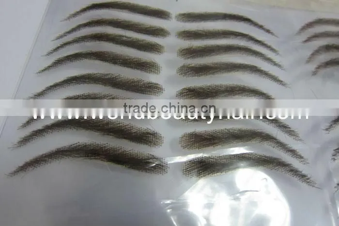 eyebrow handtied 100% human hair eyebrow man style woman style customzed style makeup eyebrow