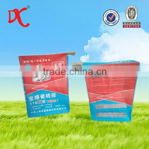 tile glue packing kraft paper valve bag 20kg