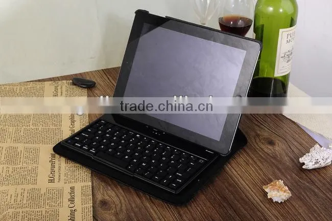 Bluetooth keyboard with leather case For ipad