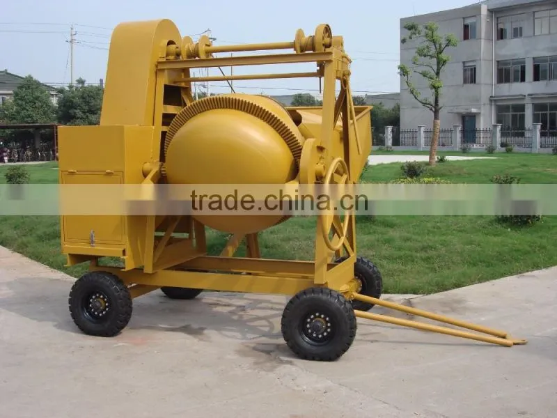Tilt Drum Concrete Mixer with Mechanical Hopper