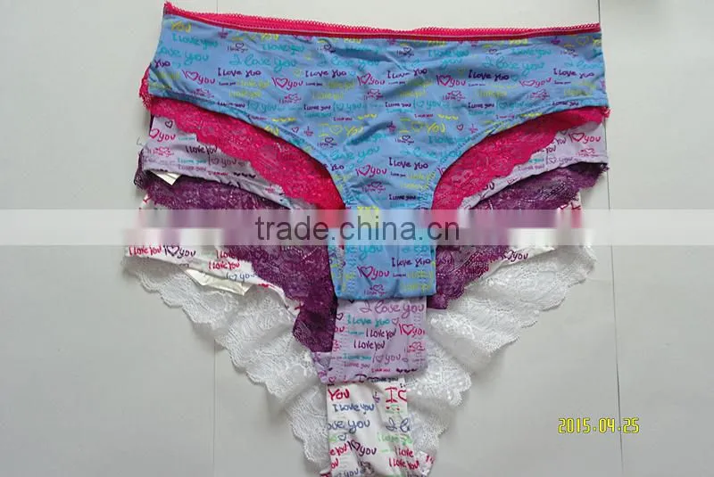 Sexy ladies lace nylon G-string panties