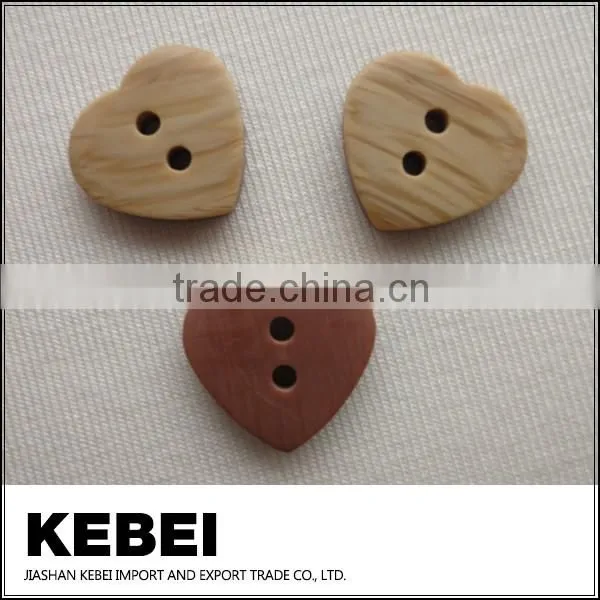 New style heart-shaped button,two holes resin button for shirts