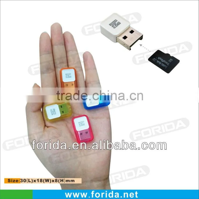 hot selling promptional mini USB 2.0 micro sd card reader