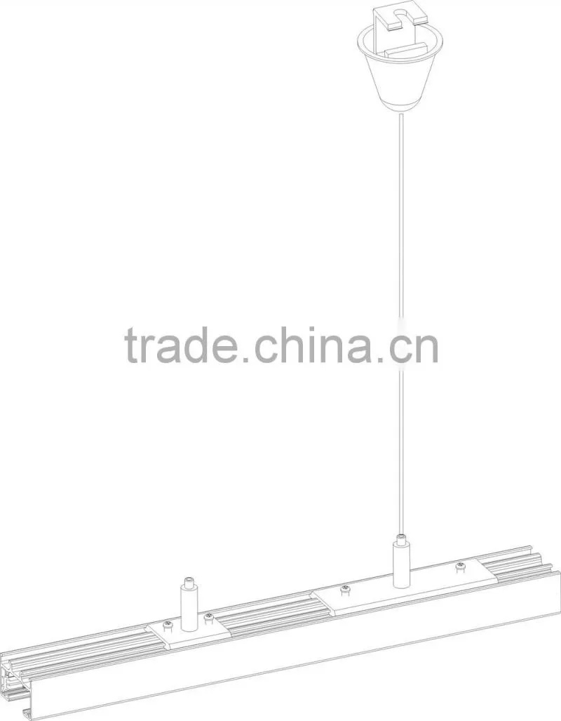 single phase 2 wires track suspension gears light fixture parts