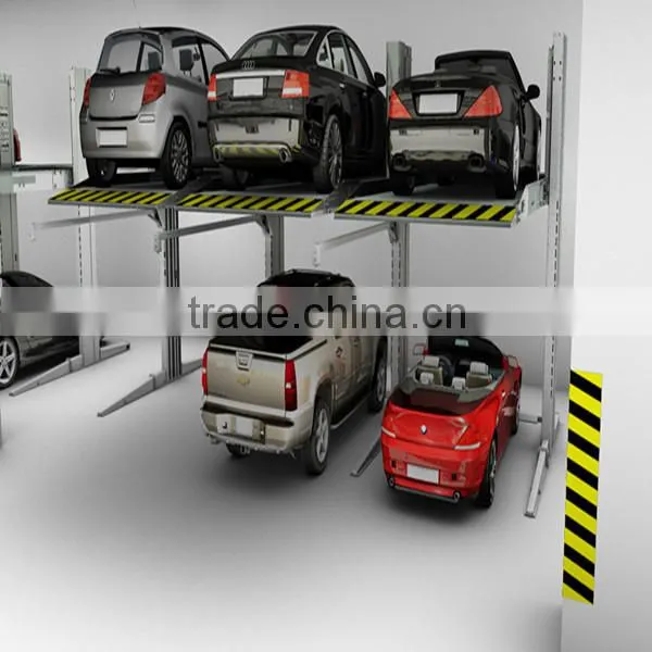 Underground double level garage lift