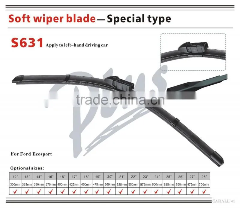 S631 25 inch Soft Windshield Car Wiper Blade