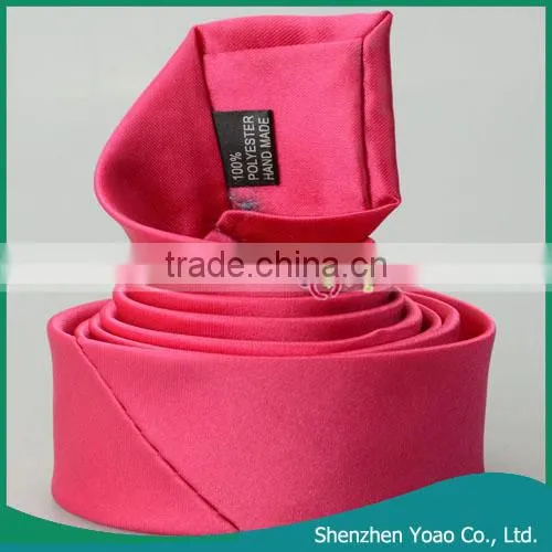 100% Silk Men's Ties Rose Red