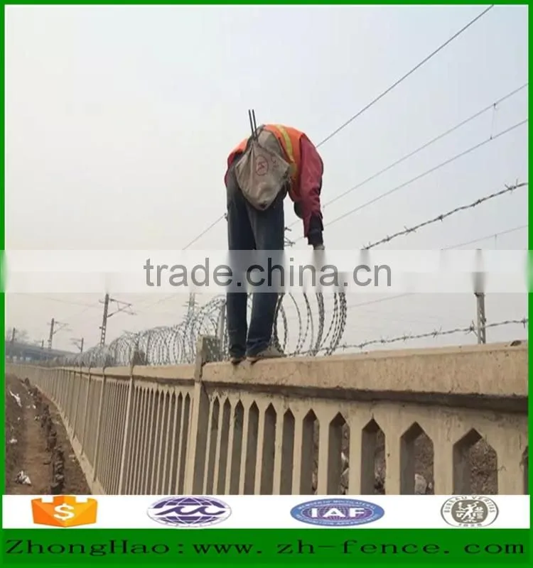 High quality low price outdoor using concertina razor barbed wire security fence