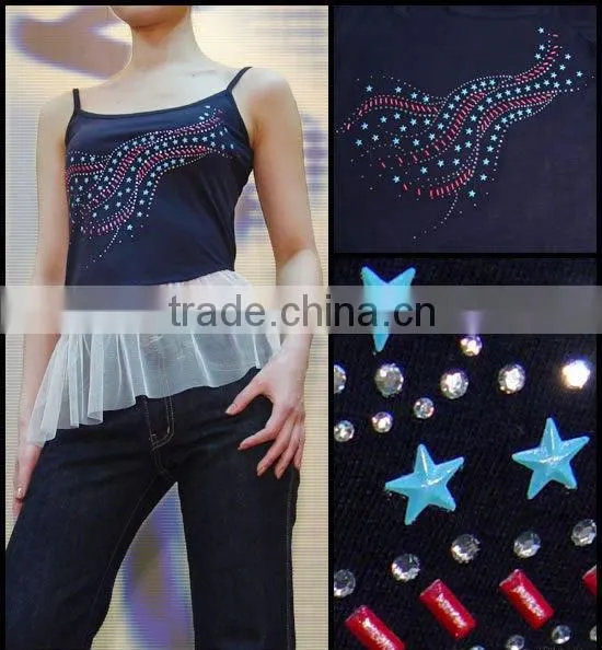 popular pointback crystal glass stones of korean quality
