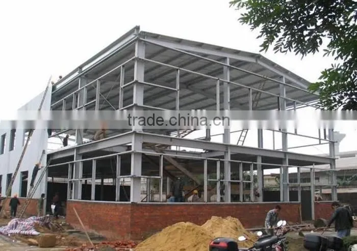 fast installation steel structure two story building
