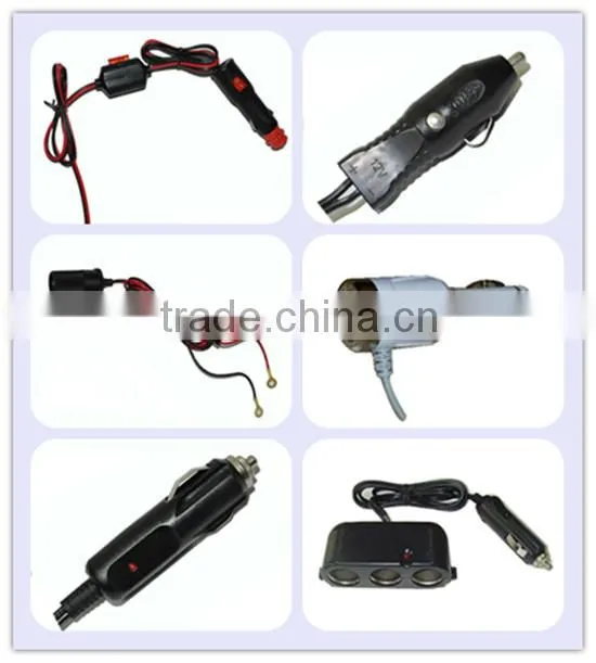 12v car cigarette lighter splitter hub with two dual sockets