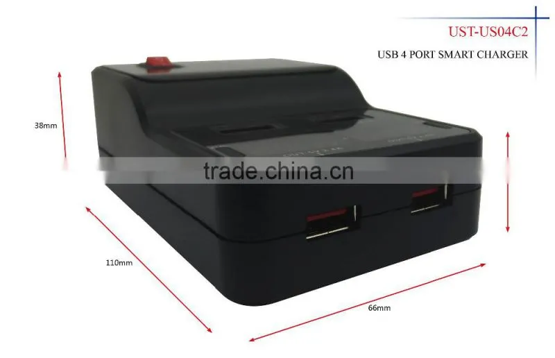 4 usb Travel charger smart charger wall travel charger usb charging port power adapter