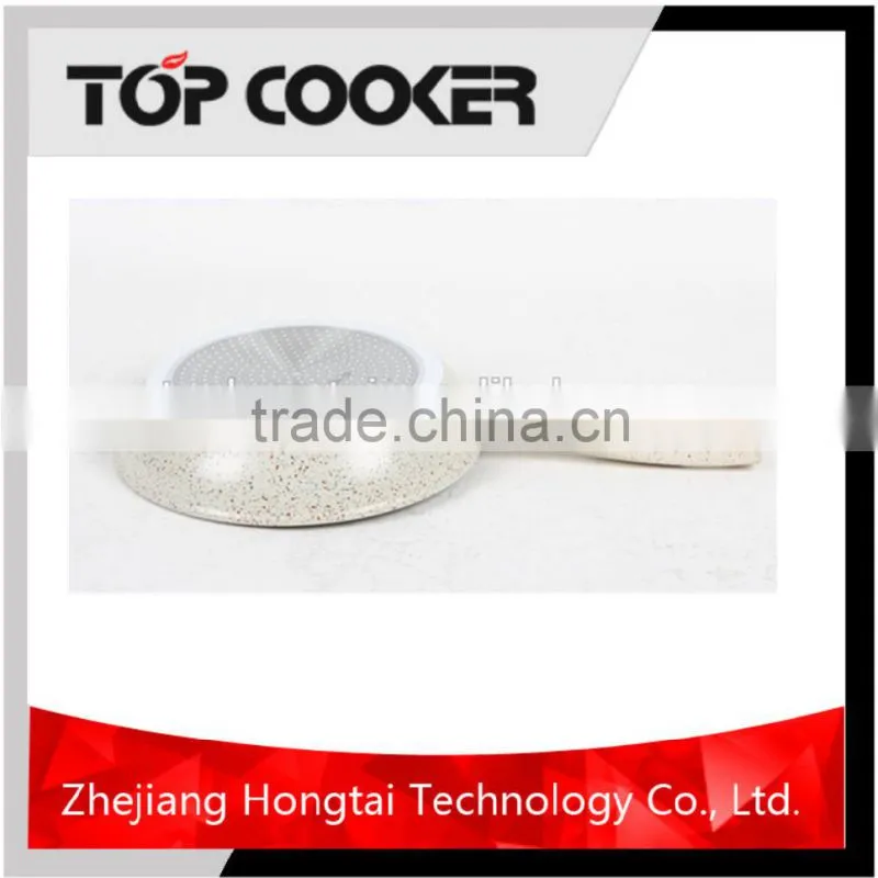 Aluminium forged marble coated cookware pans