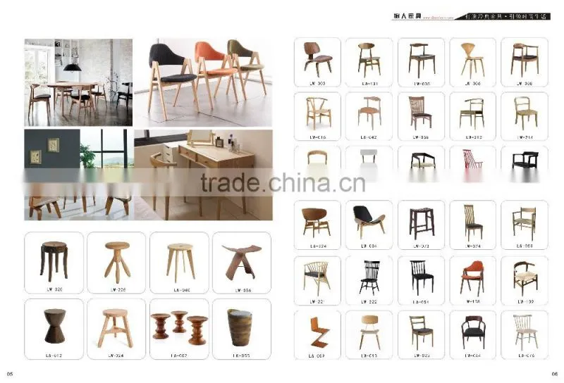 Red walnut dining chair 2015 new style