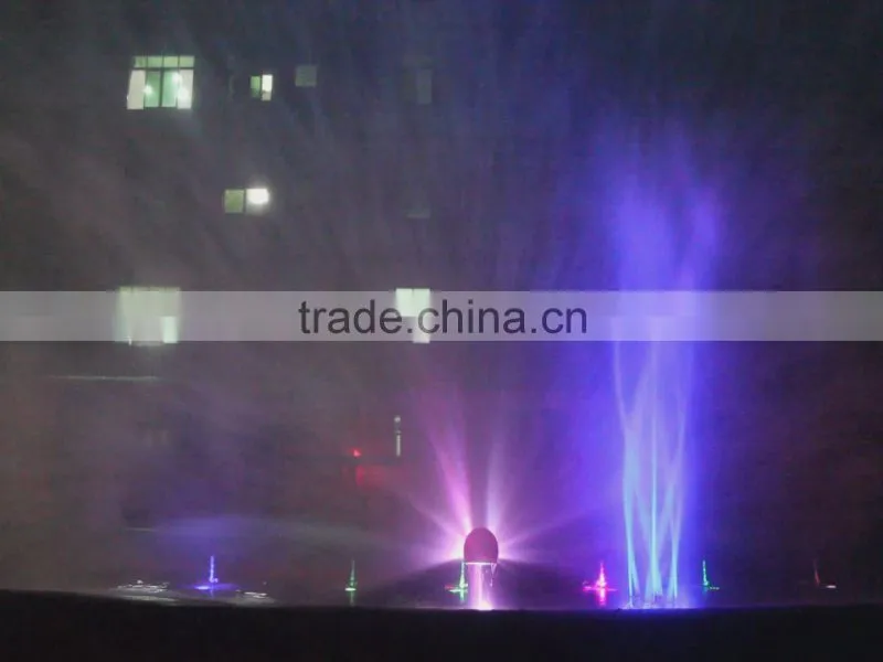 Round Shape Water Screen Projection With Laser Show System For Large Lake