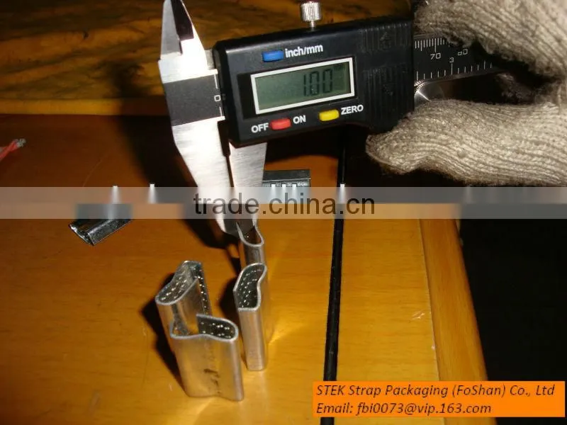 Steel packing buckles for plastic straps from Stek manufacturer
