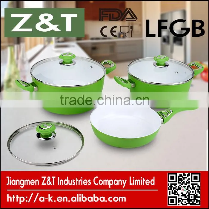 Aluminum chinese cooking pots induction with glass lid