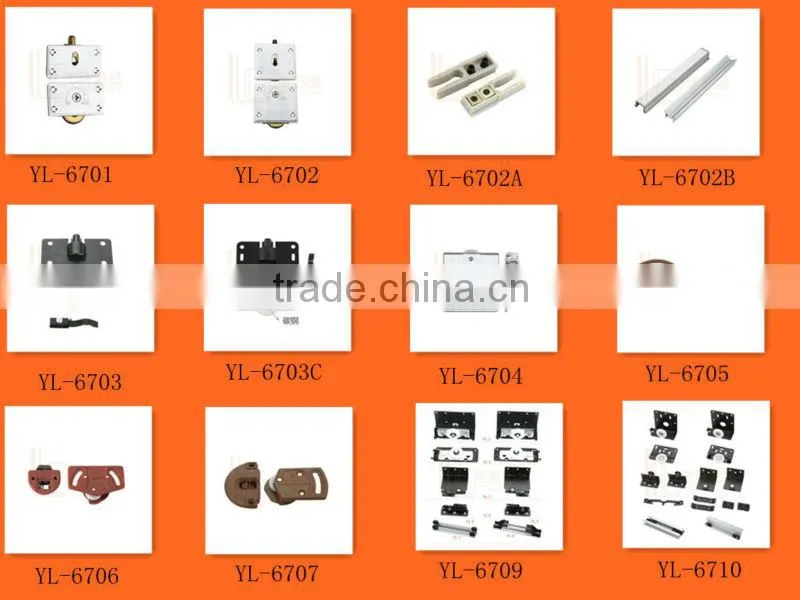 Iron plate hanging caster wheel for sliding door