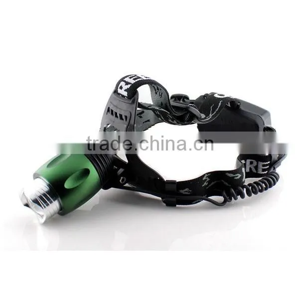 Long life aluminum 500LM C-REE XML T6 rechargeable zoom LED headlamp