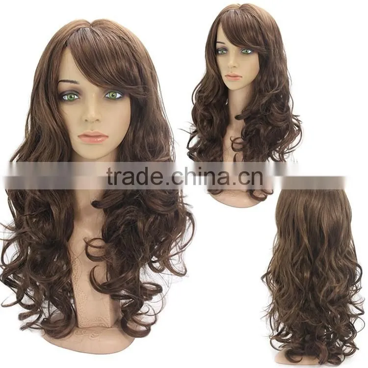Long Wavy Hair Wigs Cheap Synthetic ombre two tone Cospaly Party Wigs