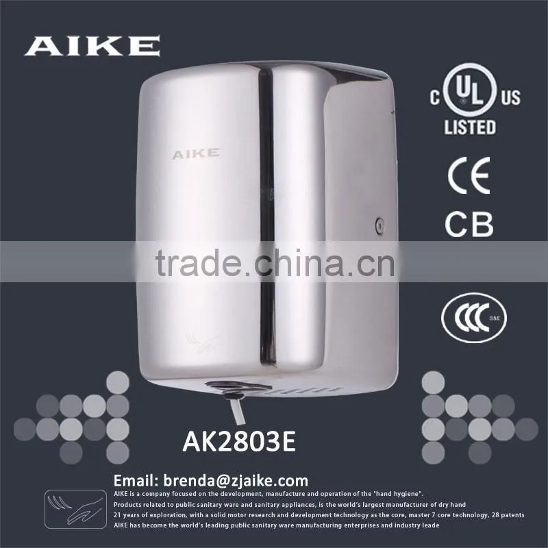 AK2803 Stainless Steel 304 Small High Speed Air Automatic Hand Dryer
