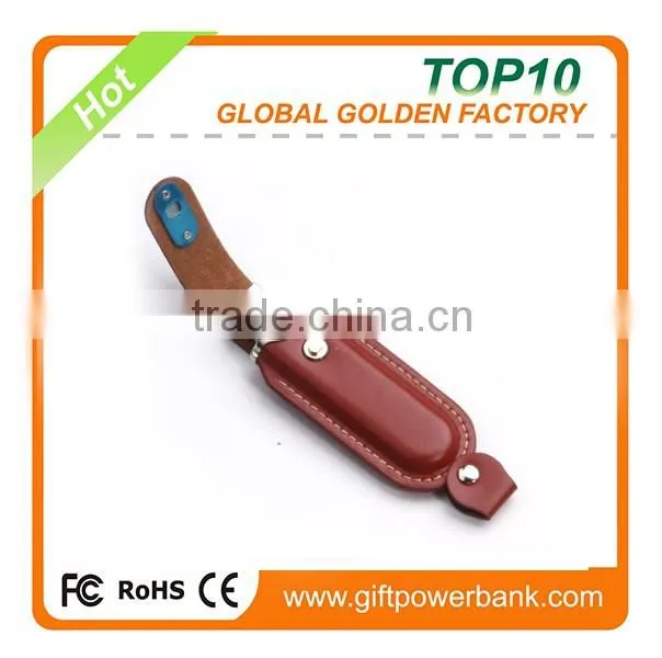 Alibaba supplier leather pen usb disk with logo