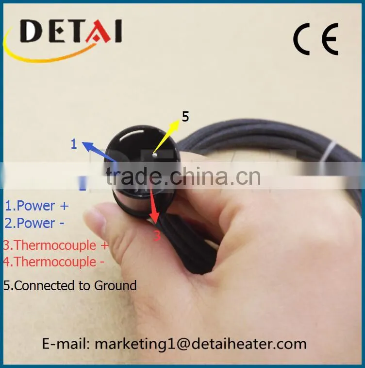120V 100W Enail Coil Heater Size Flat Dnail Coil Heater 5 Pins Enail Heater Coil Hot Runner