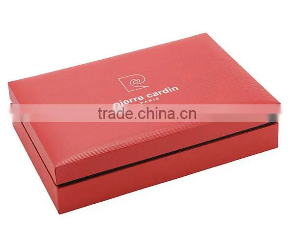 Luxury Bespoke Red Leather Paper Flocked PVC Tray Christmas Cosmetic Gift Box